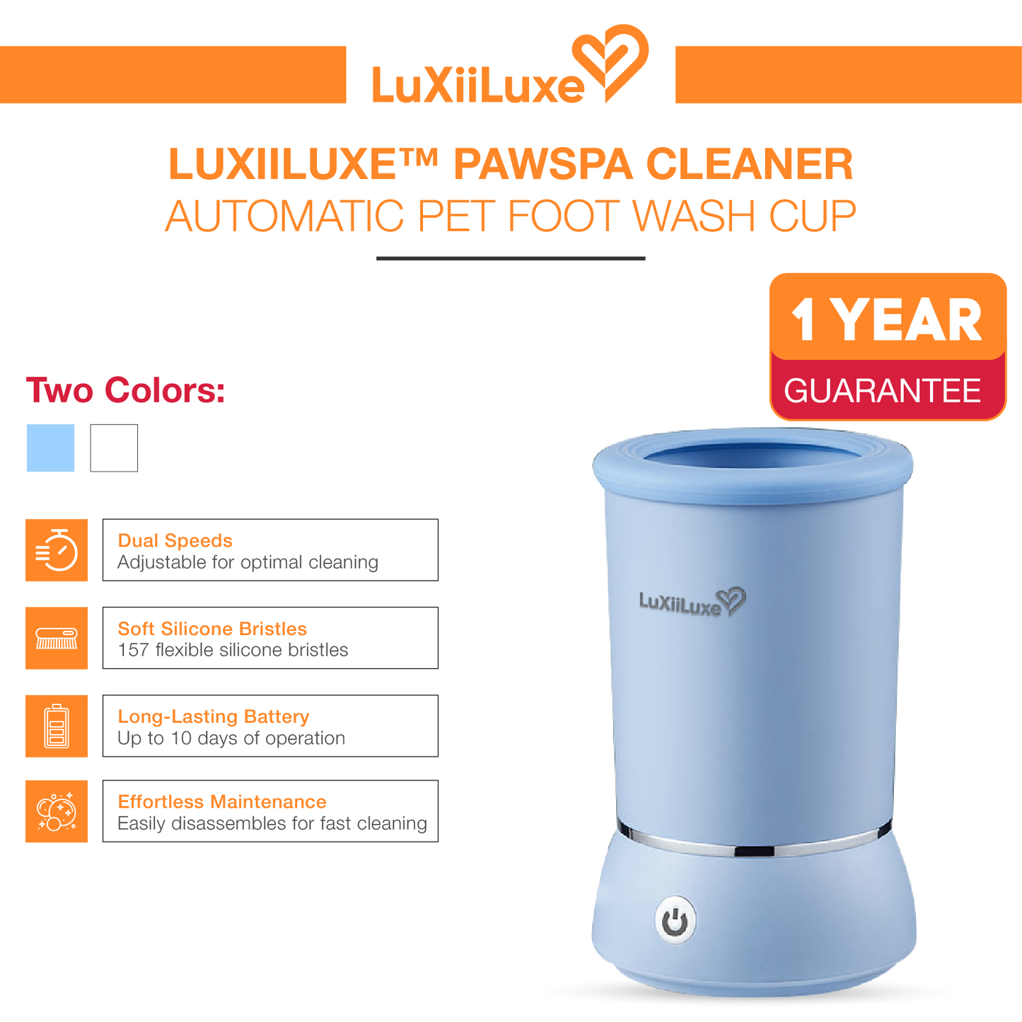 Luxiiluxe™ Automatic Dog Paw Cleaner Washer